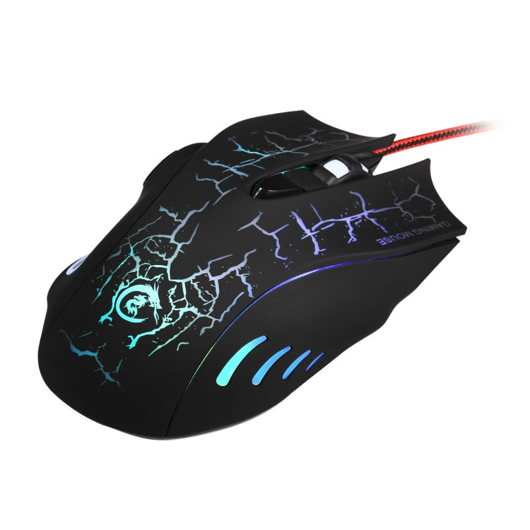 HXSJ A888B 6-keys Crackle Colorful Lighting Wired Gaming Mouse My Store