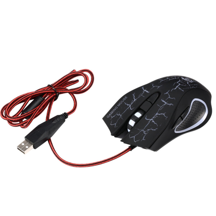 HXSJ A888B 6-keys Crackle Colorful Lighting Wired Gaming Mouse My Store