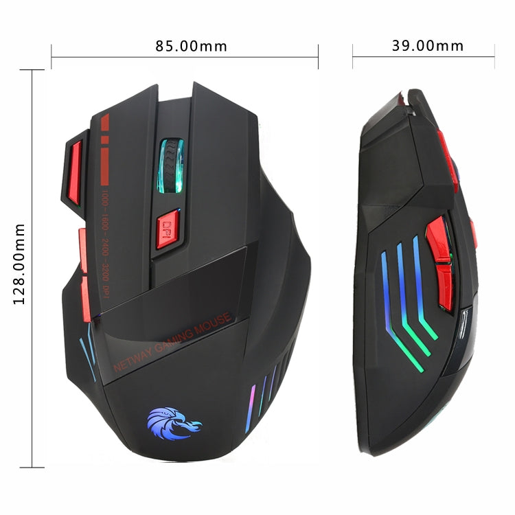 HXSJ A907 7 Keys Colorful Luminous 7D Wired Gaming Mouse My Store