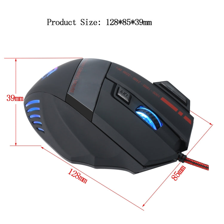 HXSJ A907 7 Keys Colorful Luminous 7D Wired Gaming Mouse My Store