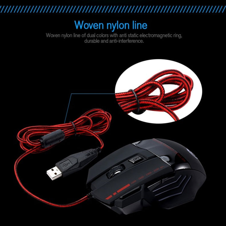 HXSJ A907 7 Keys Colorful Luminous 7D Wired Gaming Mouse My Store