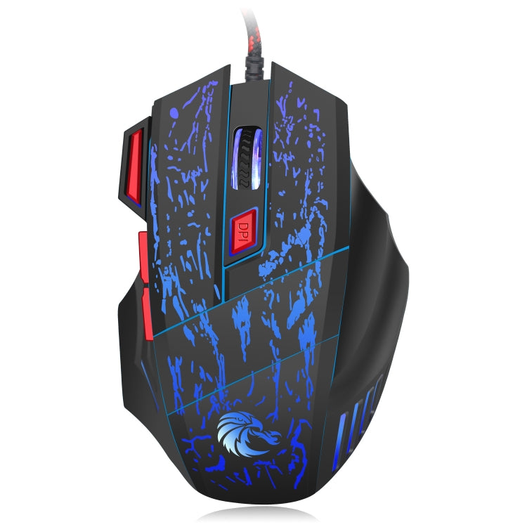 HXSJ H300 7 Keys Flowing Water Crack Colorful Luminous Wired Gaming Mouse My Store