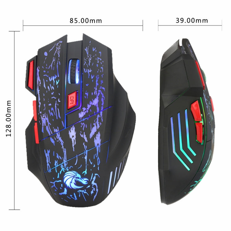 HXSJ H300 7 Keys Flowing Water Crack Colorful Luminous Wired Gaming Mouse My Store