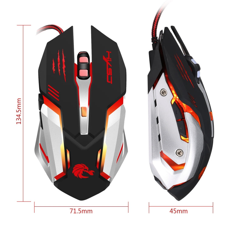 HXSJ S100 6 Keys Colorful Luminous Wired Gaming Mouse My Store