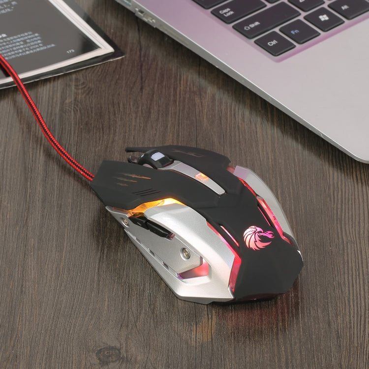 HXSJ S100 6 Keys Colorful Luminous Wired Gaming Mouse