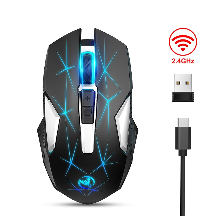 HXSJ T300 7 Keys 2400DPI 2.4G Colorful Luminous Wireless Mouse My Store