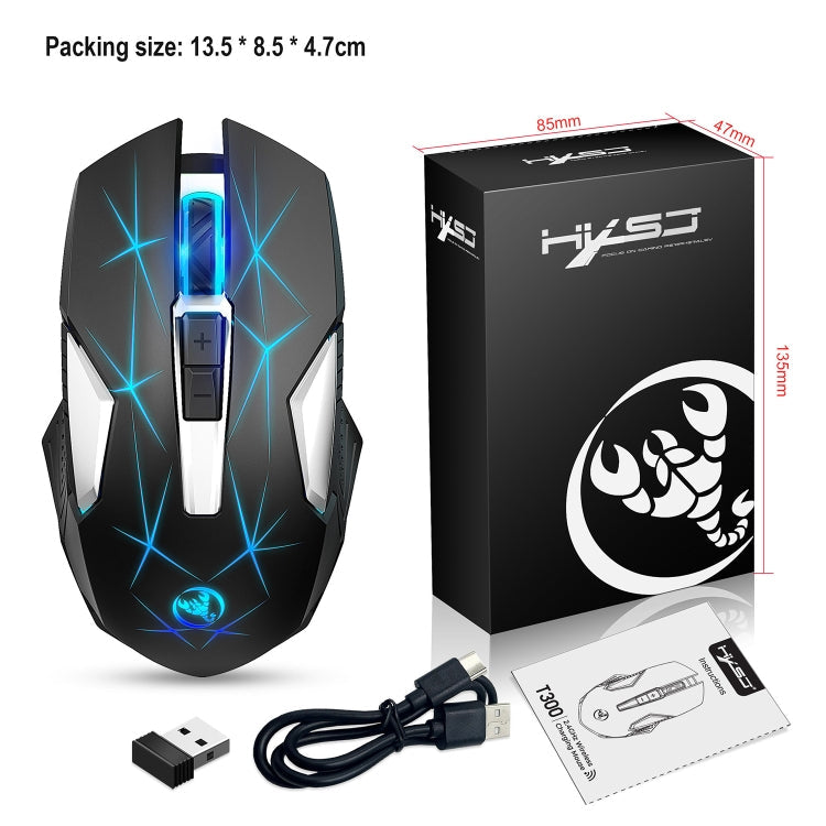 HXSJ T300 7 Keys 2400DPI 2.4G Colorful Luminous Wireless Mouse My Store