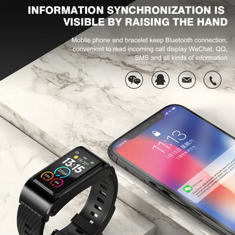 H21 1.14-inch Steel Band Detachable Smart Watch Support Temperature Measurement / Bluetooth Call / Voice control