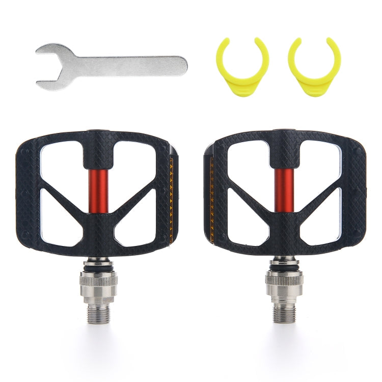 QR610 1 Pair Carbon Fiber Bicycle Quick Release Pedals Reluova