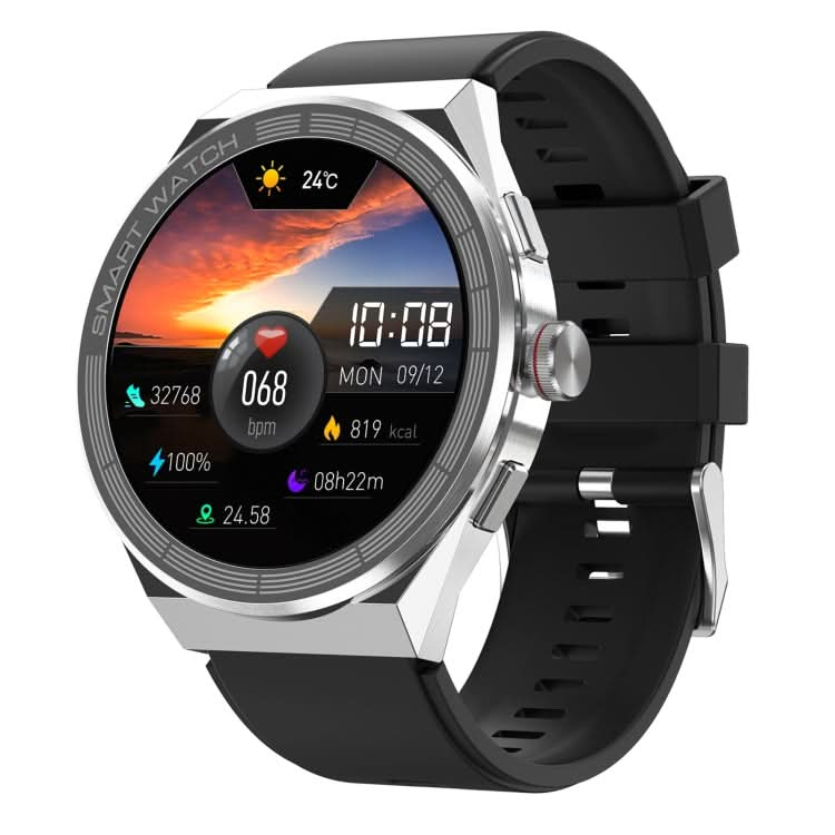 BM01 1.45 inch Silicone Band IP68 Waterproof Smart Watch Support Bluetooth Call / NFC