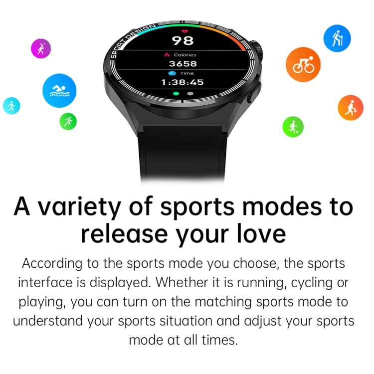 HDT 3 Max 1.6 inch Silicone Band IP67 Waterproof Smart Watch Support Bluetooth Call / NFC