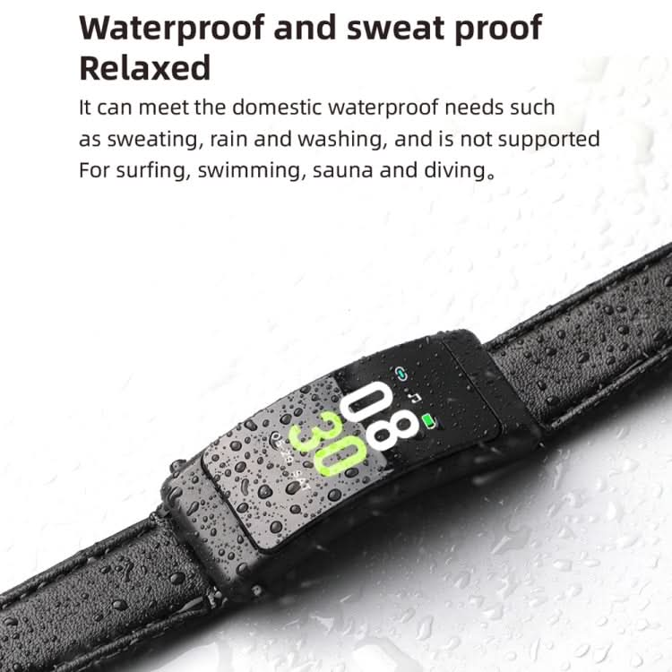 K50+ 0.96 inch Leather Band Earphone Detachable Life Waterproof Smart Watch Support Bluetooth Call