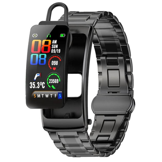 K20 1.14 inch Steel Band Earphone Detachable Life Waterproof Smart Watch Support Bluetooth Call