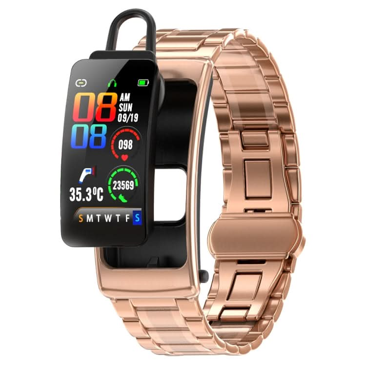 K20 1.14 inch Steel Band Earphone Detachable Life Waterproof Smart Watch Support Bluetooth Call