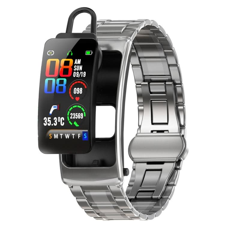 K20 1.14 inch Steel Band Earphone Detachable Life Waterproof Smart Watch Support Bluetooth Call