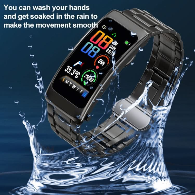 K20 1.14 inch Steel Band Earphone Detachable Life Waterproof Smart Watch Support Bluetooth Call