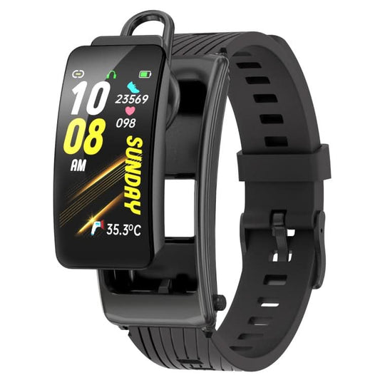 K20 1.14 inch Silicone Band Earphone Detachable Life Waterproof Smart Watch Support Bluetooth Call