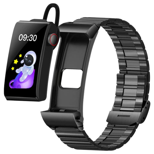 M6 1.5 inch Steel Band Earphone Detachable IP68 Waterproof Smart Watch Support Bluetooth Call