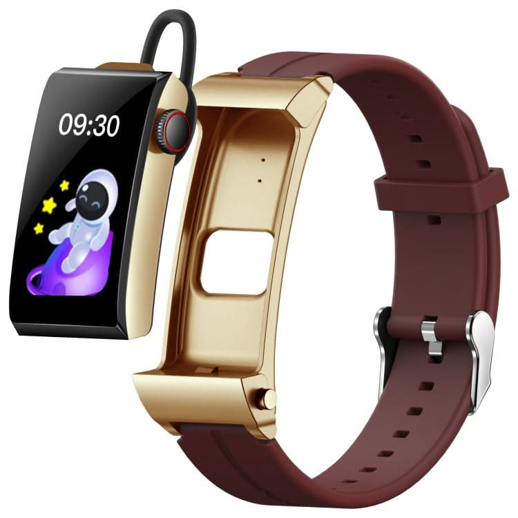 M6 1.5 inch Silicone Band Earphone Detachable IP68 Waterproof Smart Watch Support Bluetooth Call