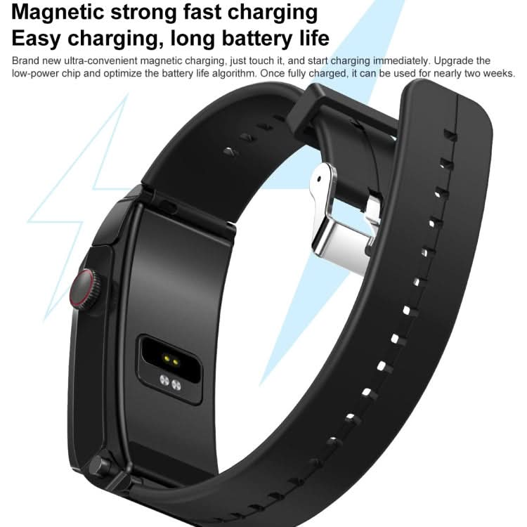 M6 1.5 inch Silicone Band Earphone Detachable IP68 Waterproof Smart Watch Support Bluetooth Call