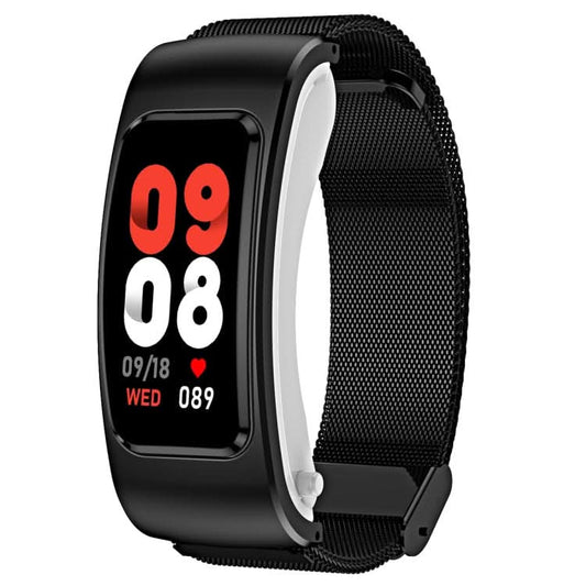 K60 1.08 inch Steel Band Earphone Detachable Life Waterproof Smart Watch Support Bluetooth Call