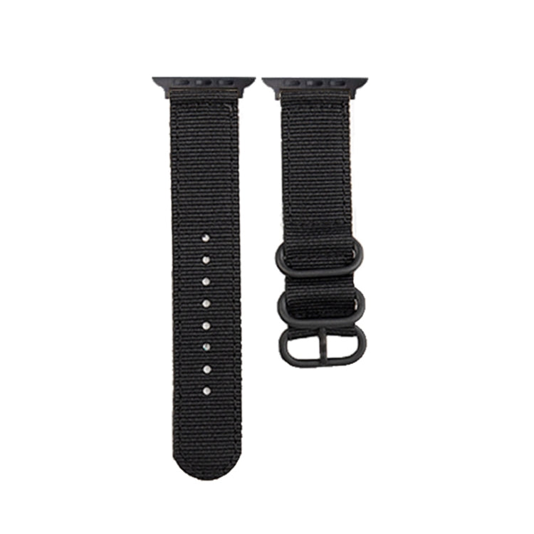 Black Buckle Canvas Watch Band