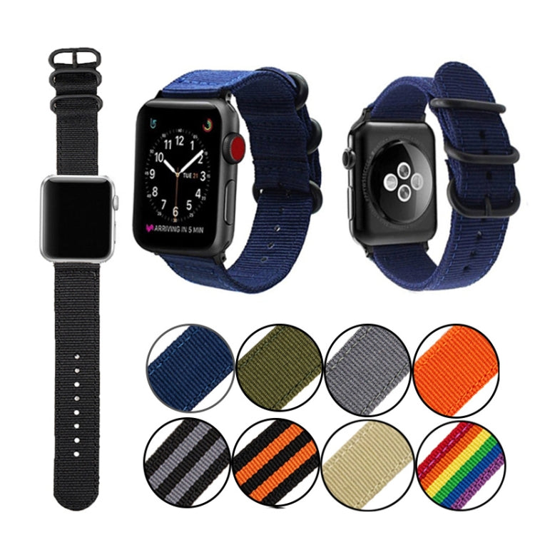 Black Buckle Canvas Watch Band