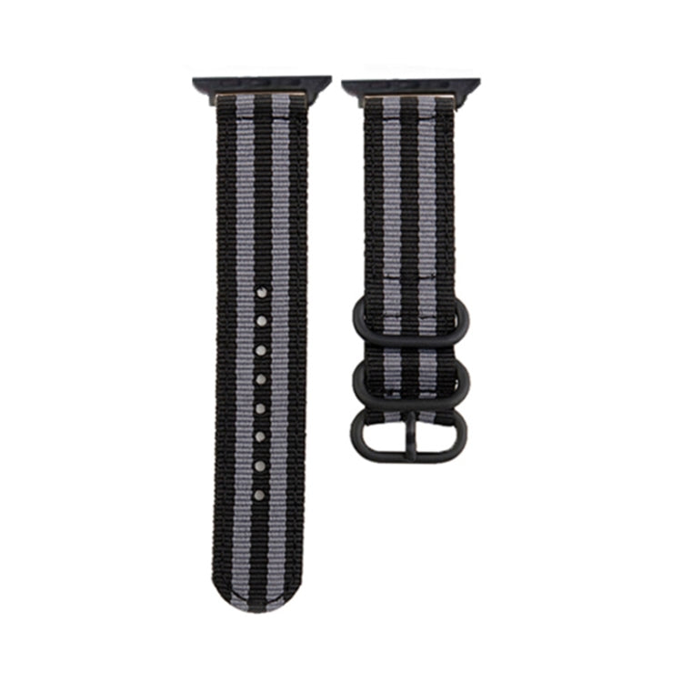 Black Buckle Canvas Watch Band