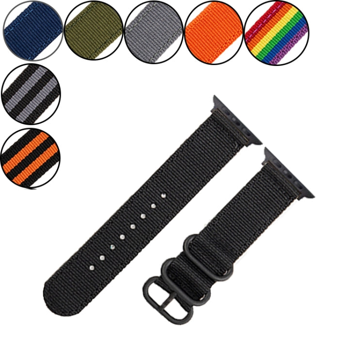 Black Buckle Canvas Watch Band