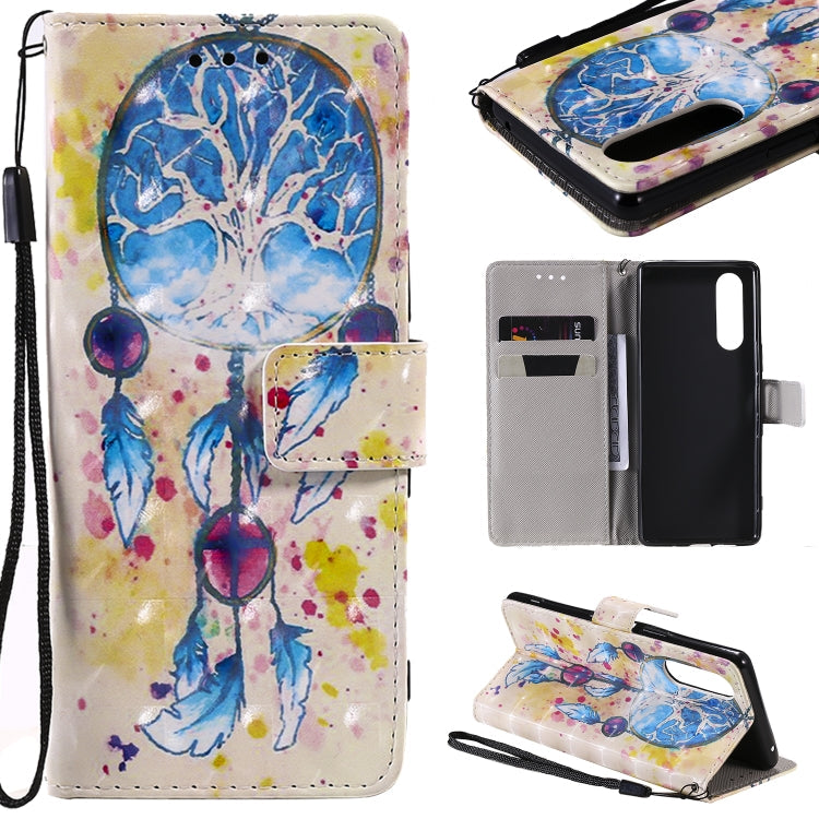 3D Painting Horizontal Flip Leather Case with Holder & Card Slot & Lanyard-Reluova