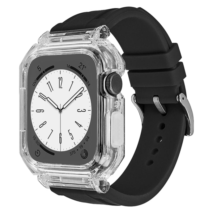 Crystal Clear Polycarbonate Case Silicone Watch Band