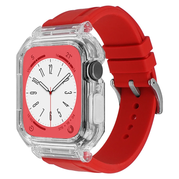 Crystal Clear Polycarbonate Case Silicone Watch Band