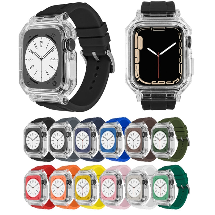 Crystal Clear Polycarbonate Case Silicone Watch Band