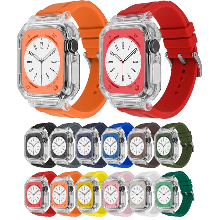 Crystal Clear Polycarbonate Case Silicone Watch Band