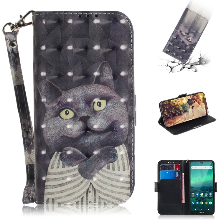 3D Colored Drawing Horizontal Flip Leather Case with Holder & Card Slot & Wallet & Lanyard, Series 1