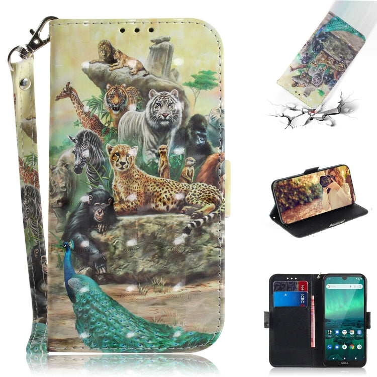 3D Colored Drawing Horizontal Flip Leather Case with Holder & Card Slot & Wallet & Lanyard, Series 1