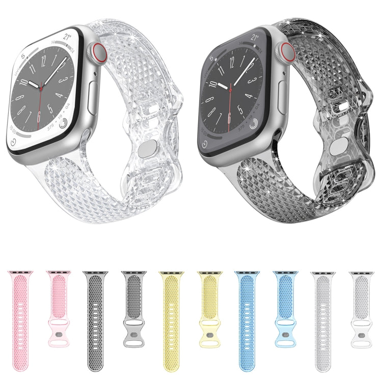 Diamond Pattern Clear TPU Watch Band