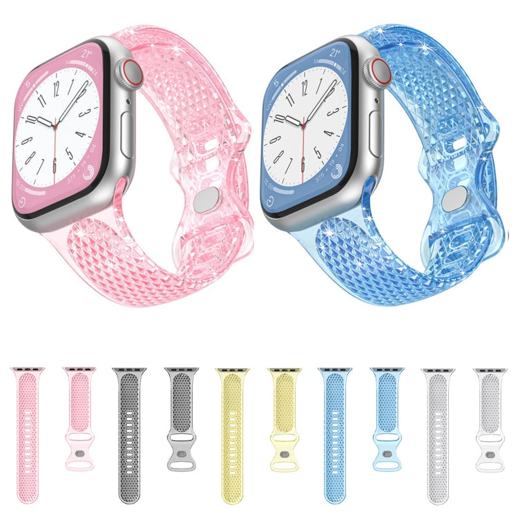 Diamond Pattern Clear TPU Watch Band