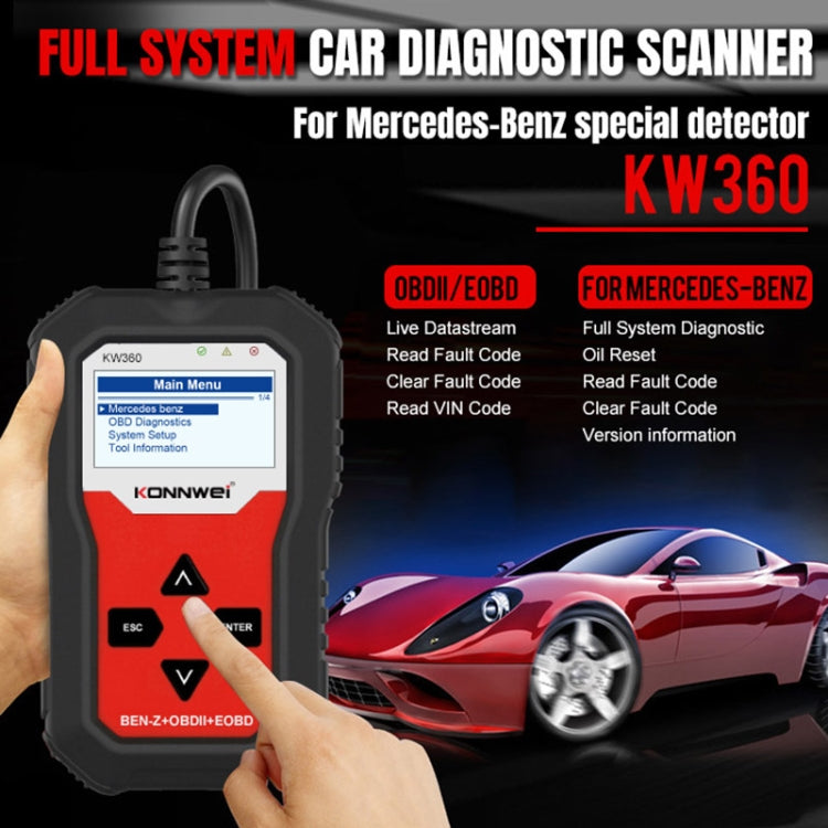 KONNWE KW360 2.4 inch OBD2 Car Fault Detector