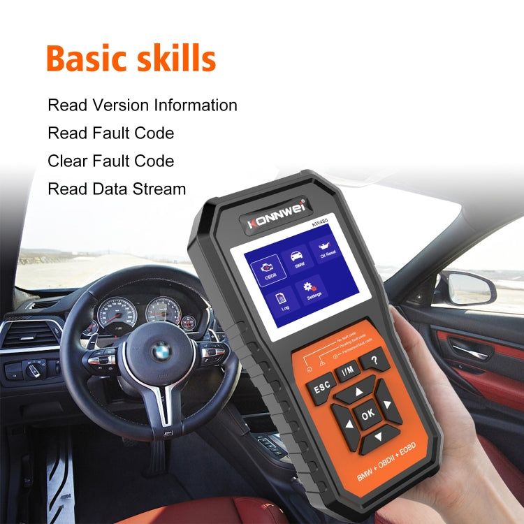 KONNWE KW480 2.8 inch Color Screen OBD2 Car Fault Detector