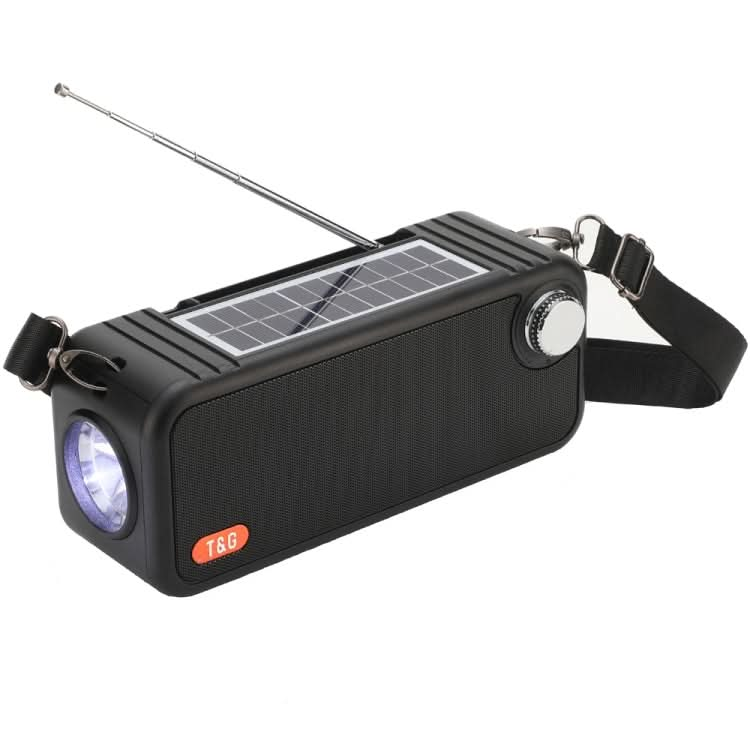 T&G TG637 Outdoor Portable Solar Power Wireless Bluetooth Speaker with FM / Flashlight / TF Card Slot