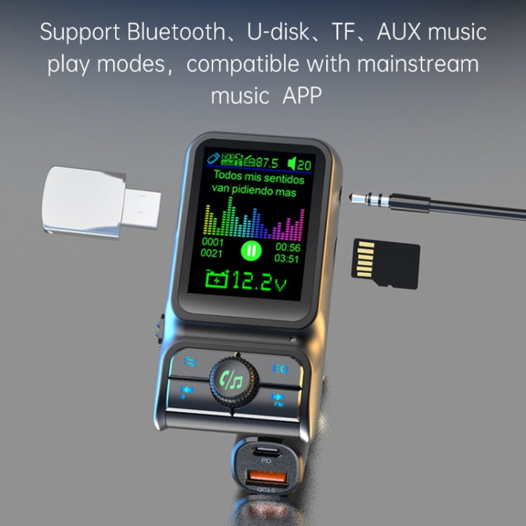 BC85 Colorful Screen Car Bluetooth 5.0 FM Transmitter MP3 Player ÎҵÄÉ̵ê