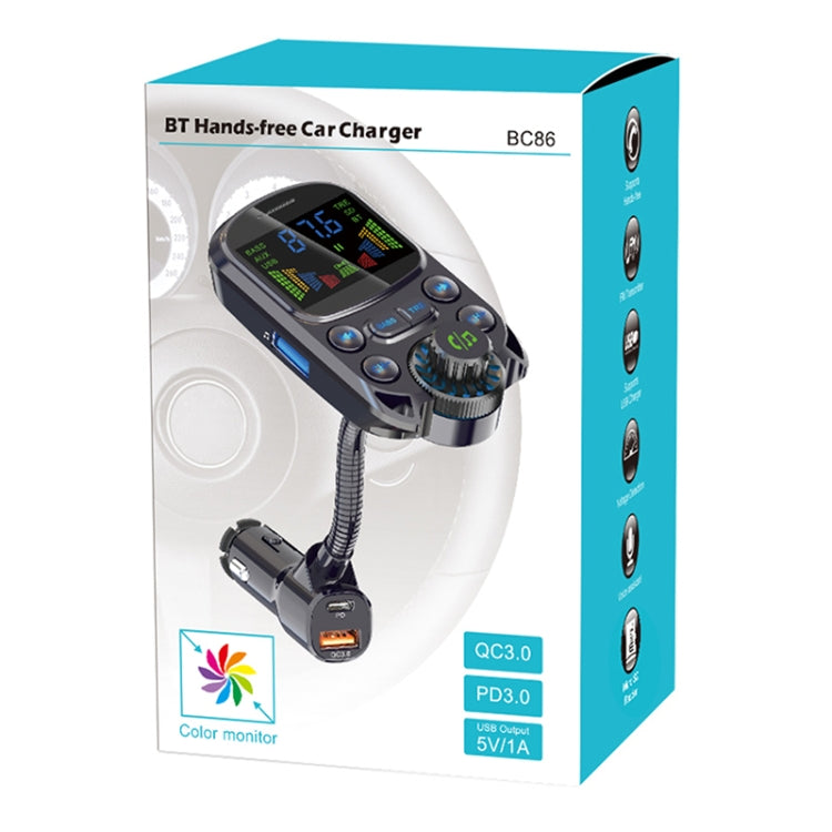 BC86 Colorful Screen Car Bluetooth 5.3 FM Transmitter MP3 Player ÎҵÄÉ̵ê