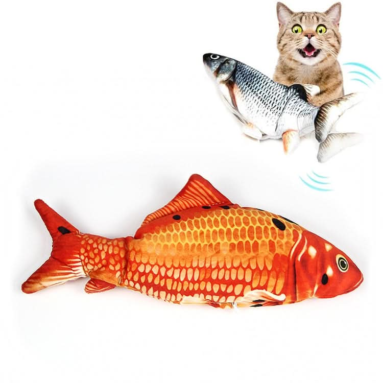 USB Charging Pet Simulation Fish Electric Cat Interactive Toy, Size：30cn - Reluova