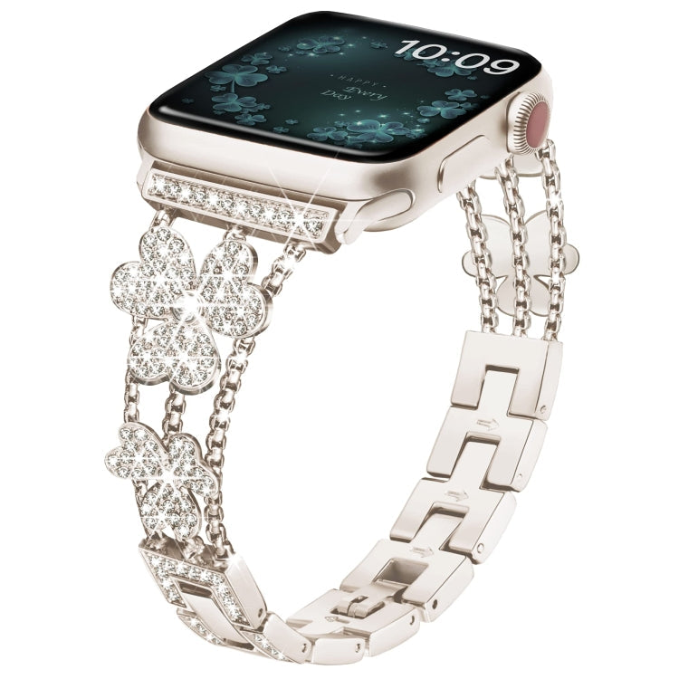 3-Leaf Clover Diamond Watch Band