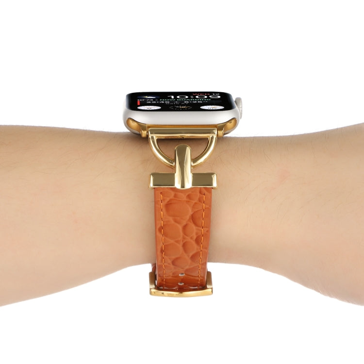 D-Buckle Cocodile Genuine Leather Watch Band