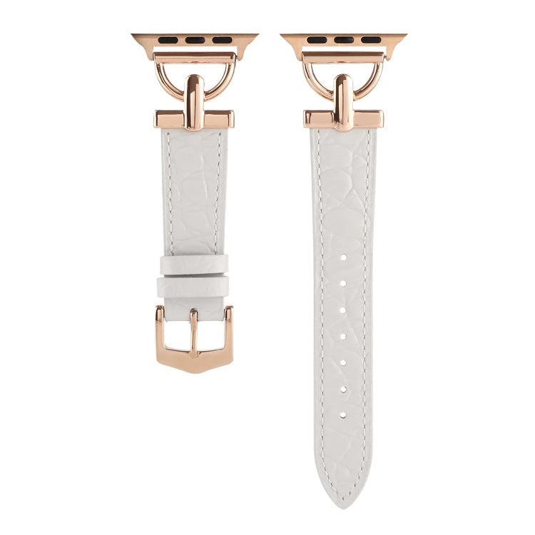 D-Buckle Cocodile Genuine Leather Watch Band