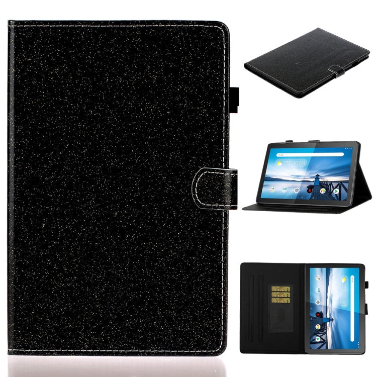 Glossy Glitter Powder Horizontal Flip Leather Case with Holder & Card Slot & Sleep / Wake-up Function