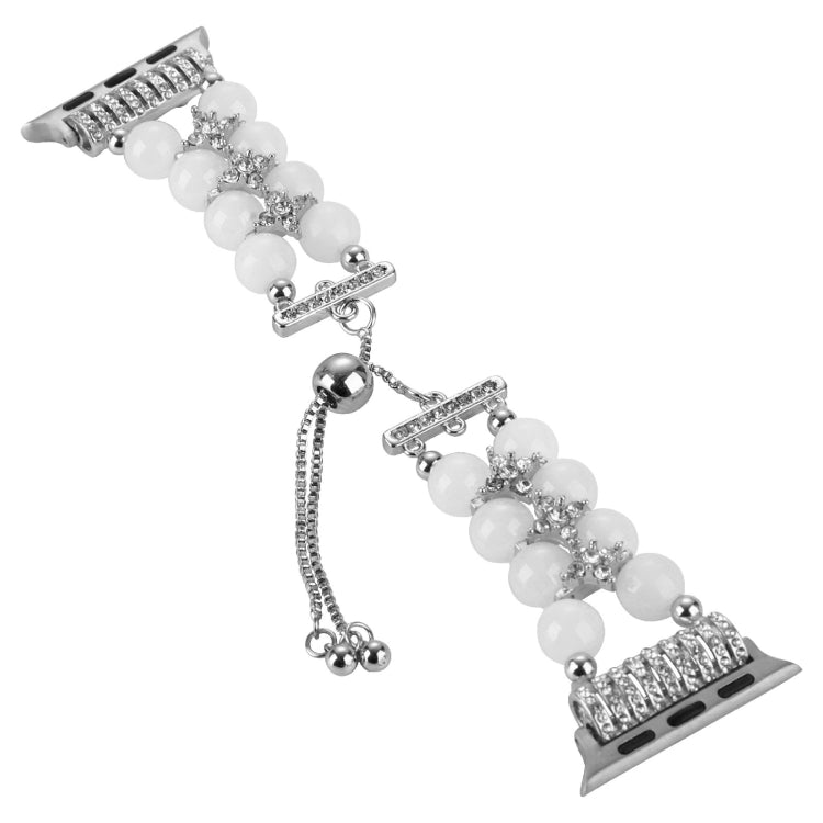 Double Row Beads Telescopic Chain Watch Band