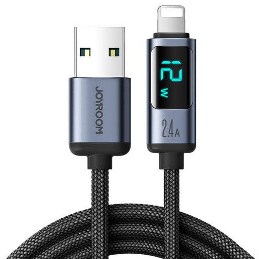 JOYROOM S-AL012A16 2.4A USB to 8 Pin Digital Display Fast Charging Data Cable